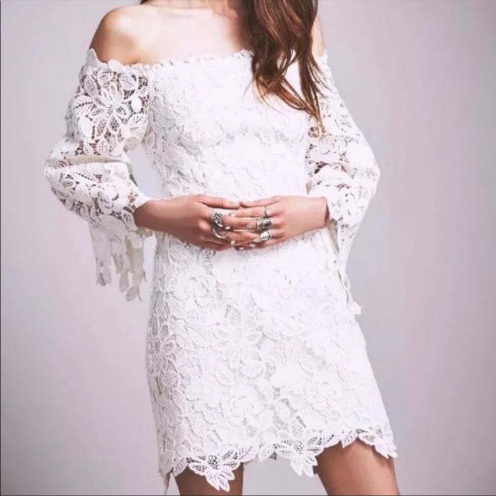 NWT Free People Dusk Dress in Ivory